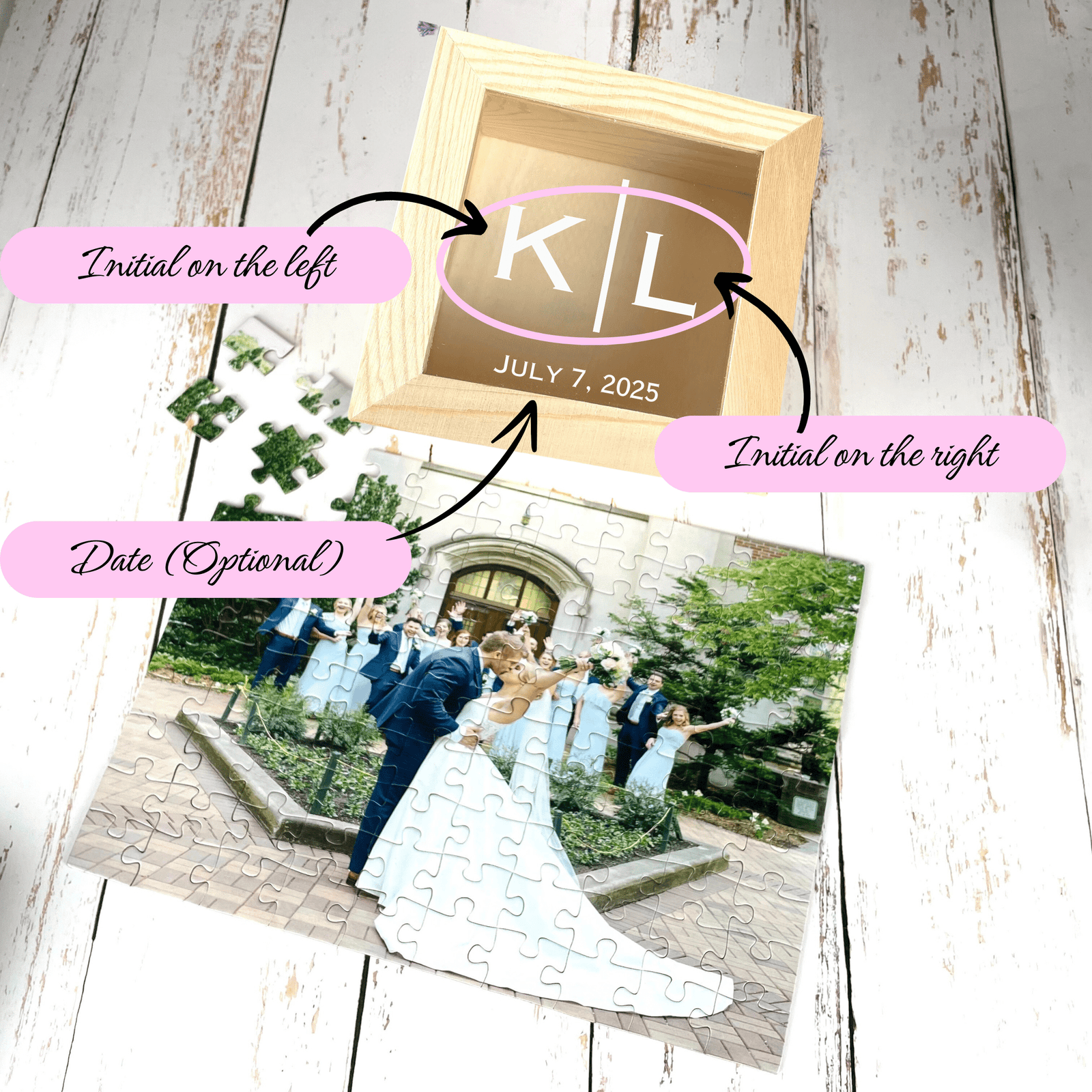 Personalized Forever Love Puzzle Keepsake for her, Customized Gifts for Women by Groovy Girl Gifts