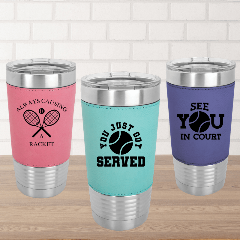 Personalized Racquet Ready Tennis Tumbler for her, Customized Gifts for Women by Groovy Girl Gifts