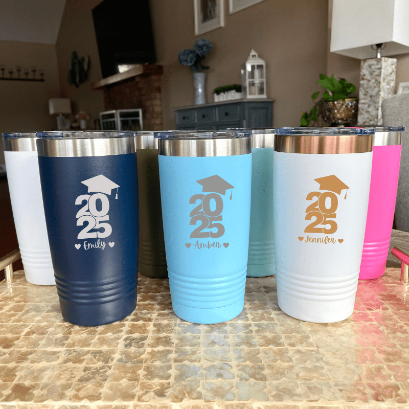 Personalized Custom Name Grad Tumbler for her, Customized Gifts for Women by Groovy Girl Gifts