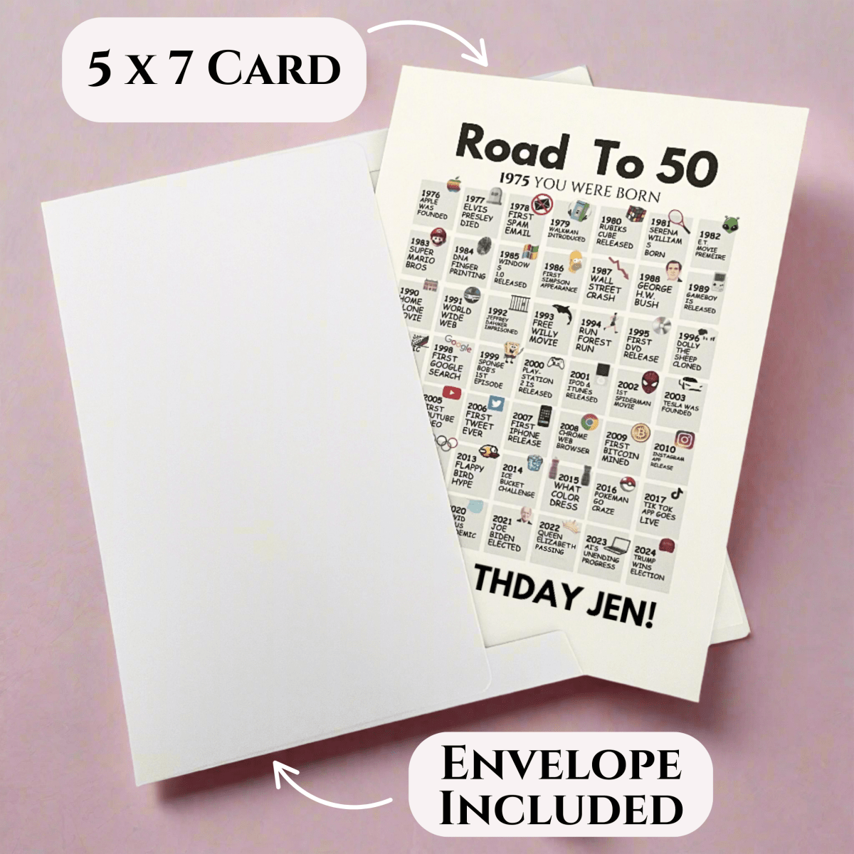 Personalized 50 Years of Fun: A Birthday Time Capsule for her, Customized Gifts for Women by Groovy Girl Gifts