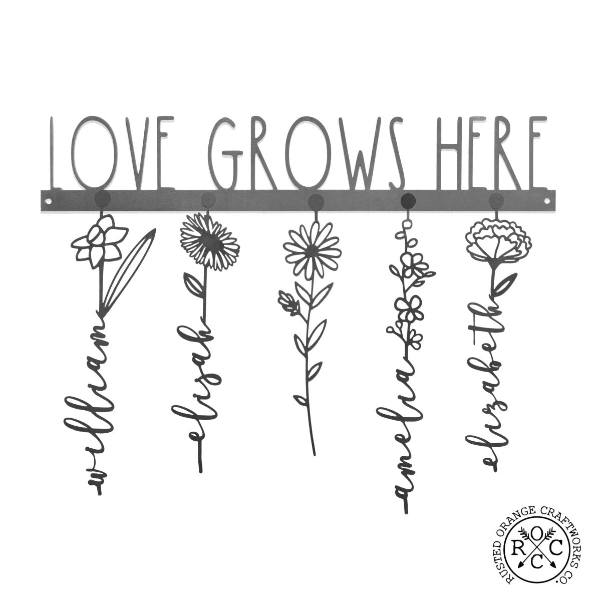 Personalized Our Family Garden Sign for her, Customized Gifts for Women by Groovy Girl Gifts