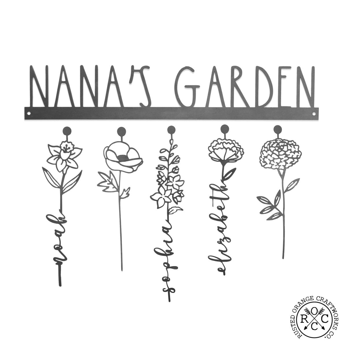Personalized Our Family Garden Sign for her, Customized Gifts for Women by Groovy Girl Gifts