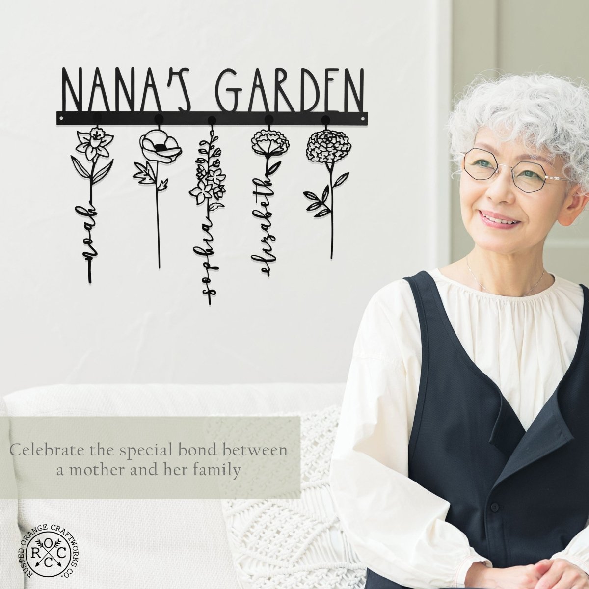 Personalized Our Family Garden Sign for her, Customized Gifts for Women by Groovy Girl Gifts