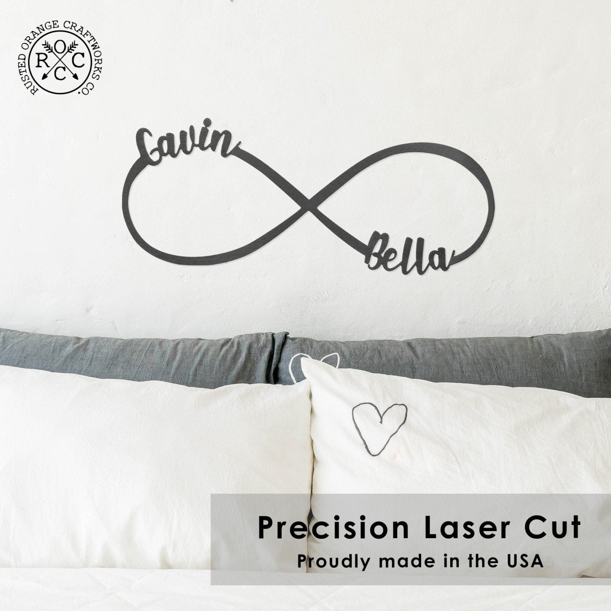 Personalized Infinite Love Home Sign for her, Customized Gifts for Women by Groovy Girl Gifts