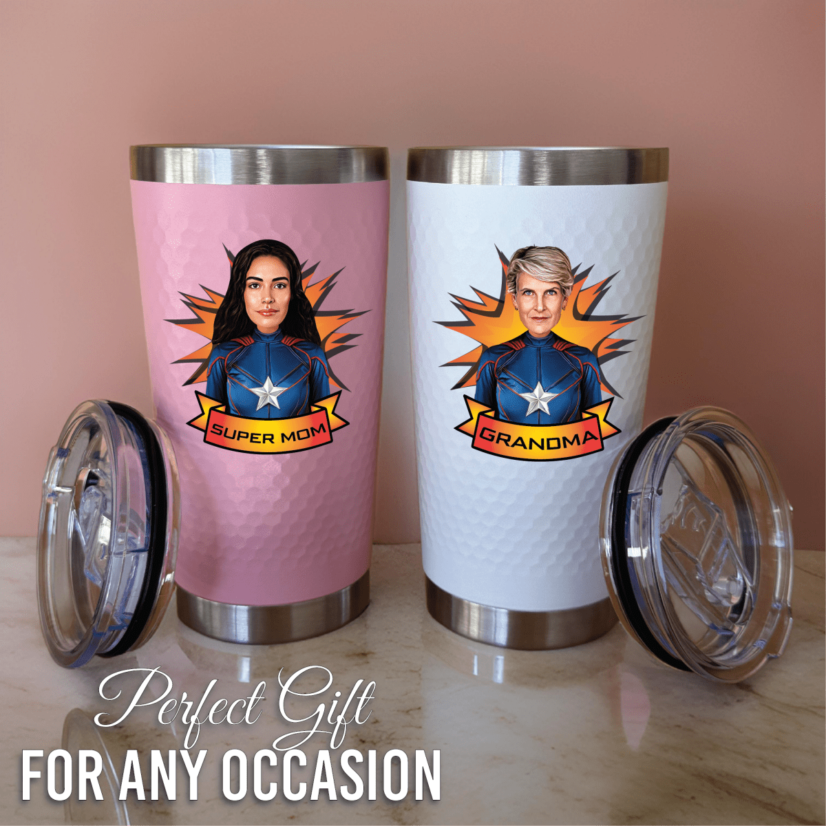 Personalized Everyday Hero Tumbler for her, Customized Gifts for Women by Groovy Girl Gifts