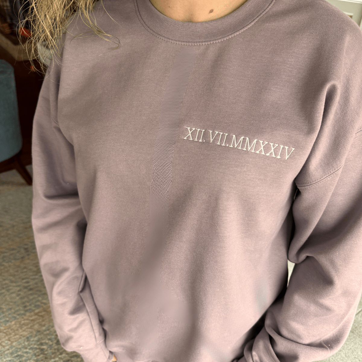 Personalized Embroidered Sentimental Sweatshirt for her, Customized Gifts for Women by Groovy Girl Gifts