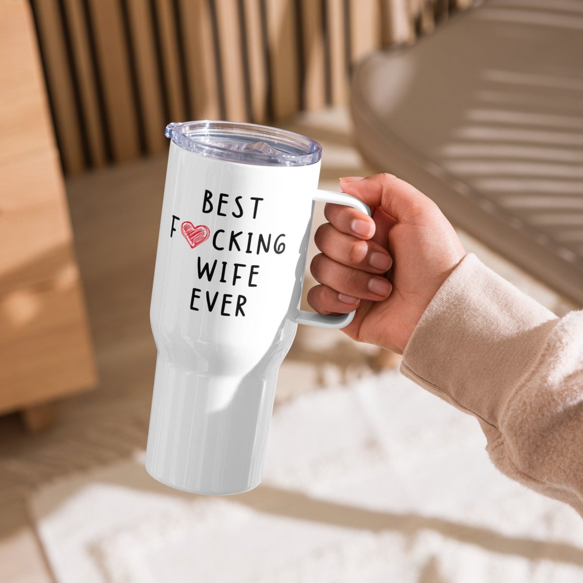 Personalized "Best F*cking Wife Ever" Travel Tumbler for her, Customized Gifts for Women by Groovy Girl Gifts