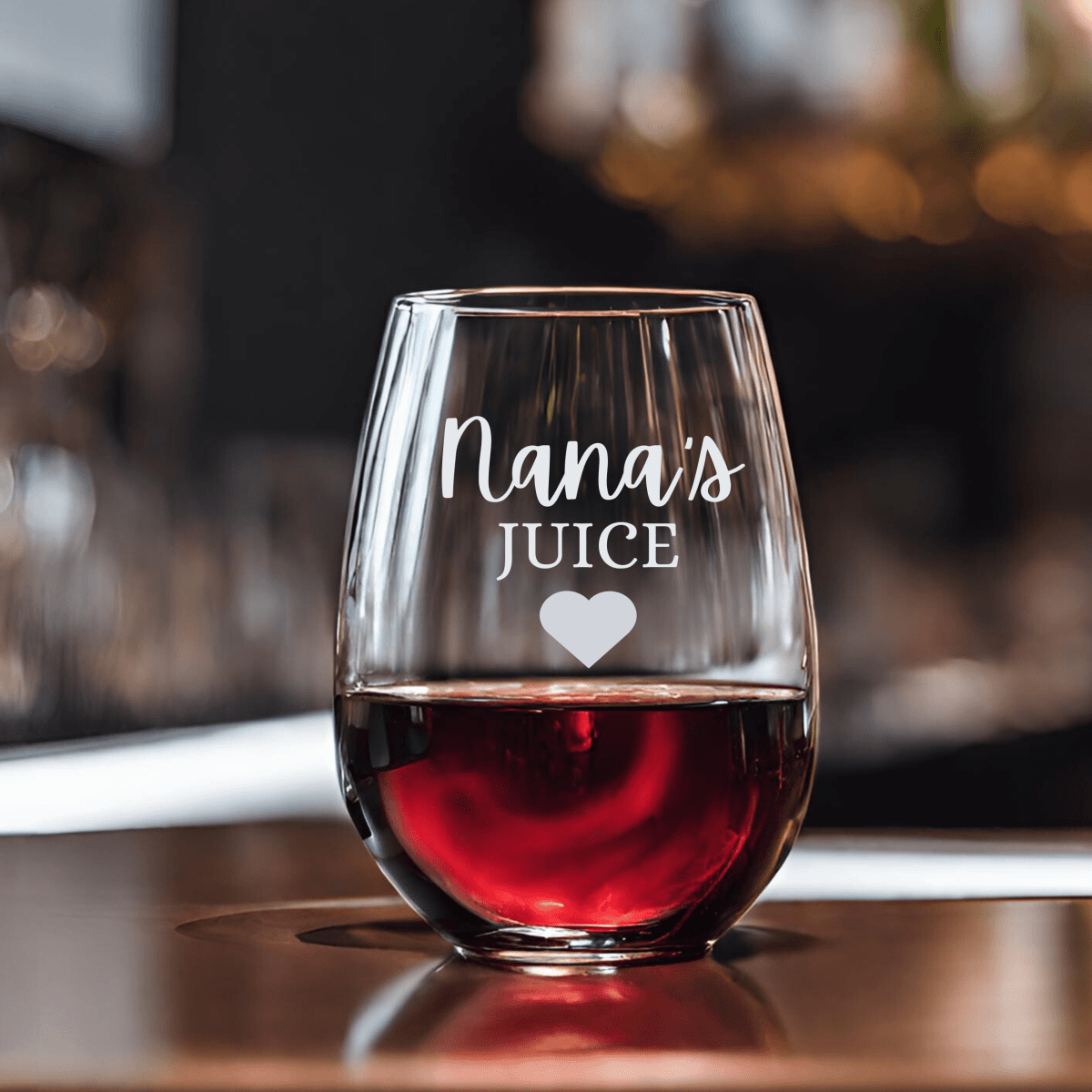 Personalized Mom's Juice Wine Glass for her, Customized Gifts for Women by Groovy Girl Gifts