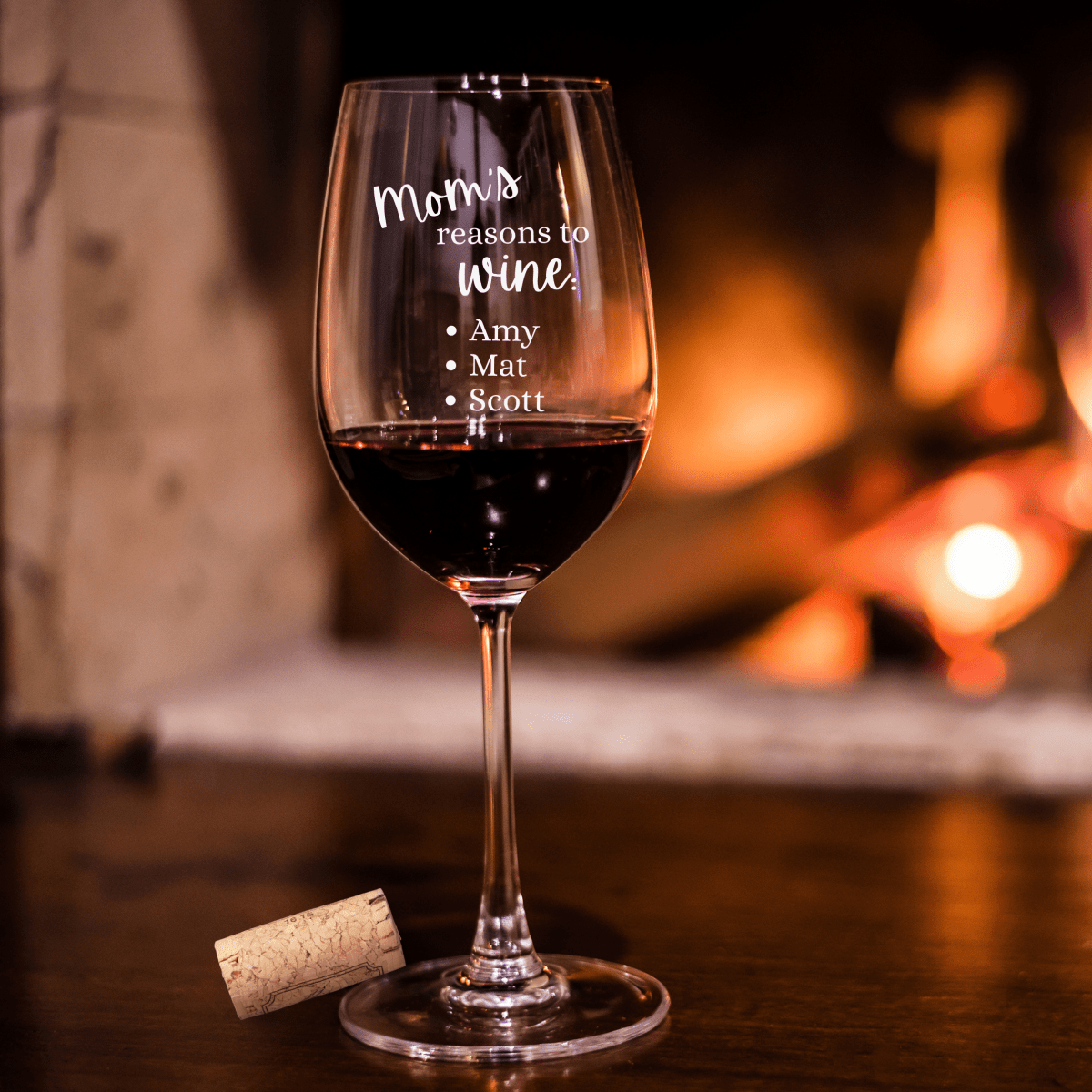 Personalized Mom's W(h)ine Time Glass for her, Customized Gifts for Women by Groovy Girl Gifts