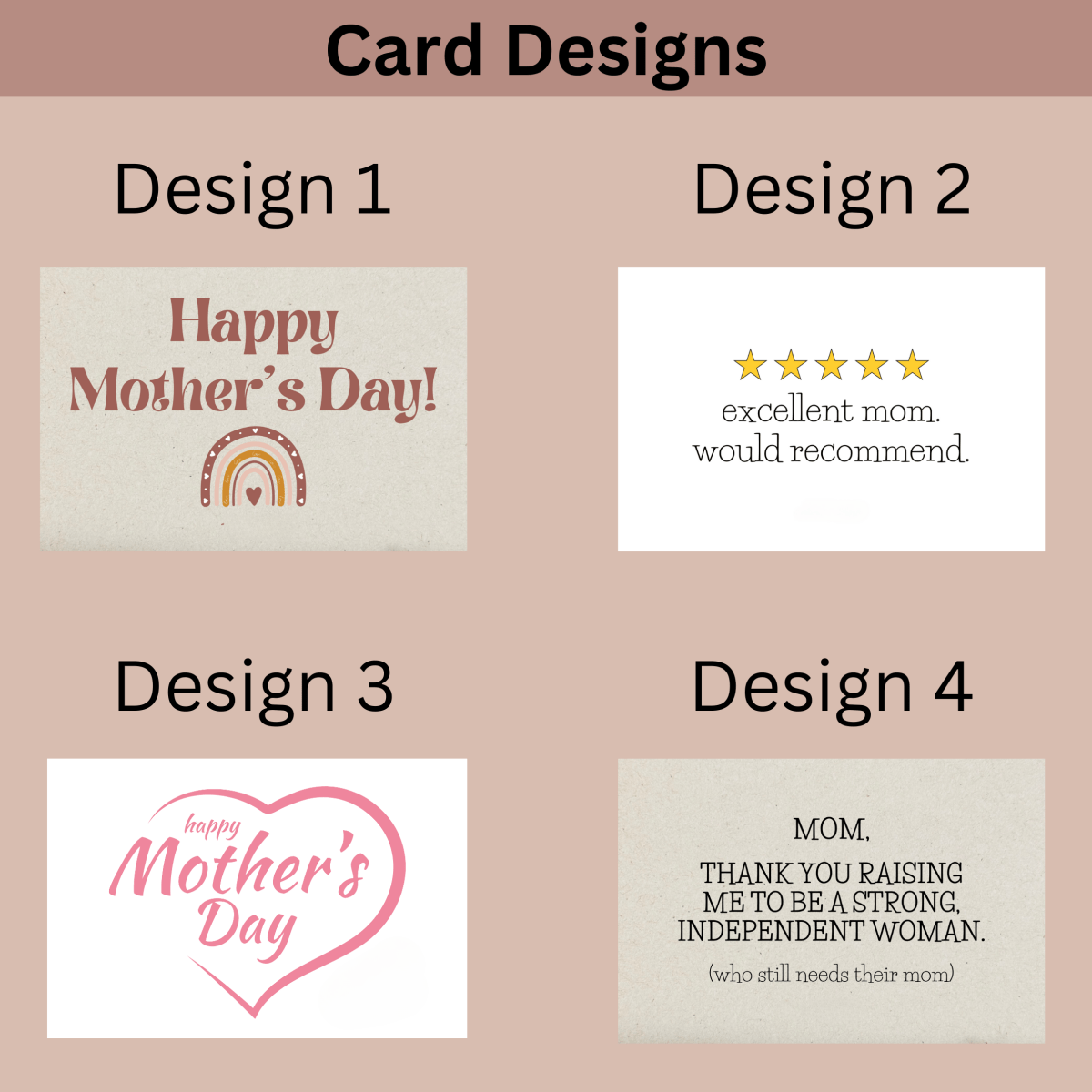 Personalized Mother's Day Cards for her, Customized Gifts for Women by Groovy Girl Gifts