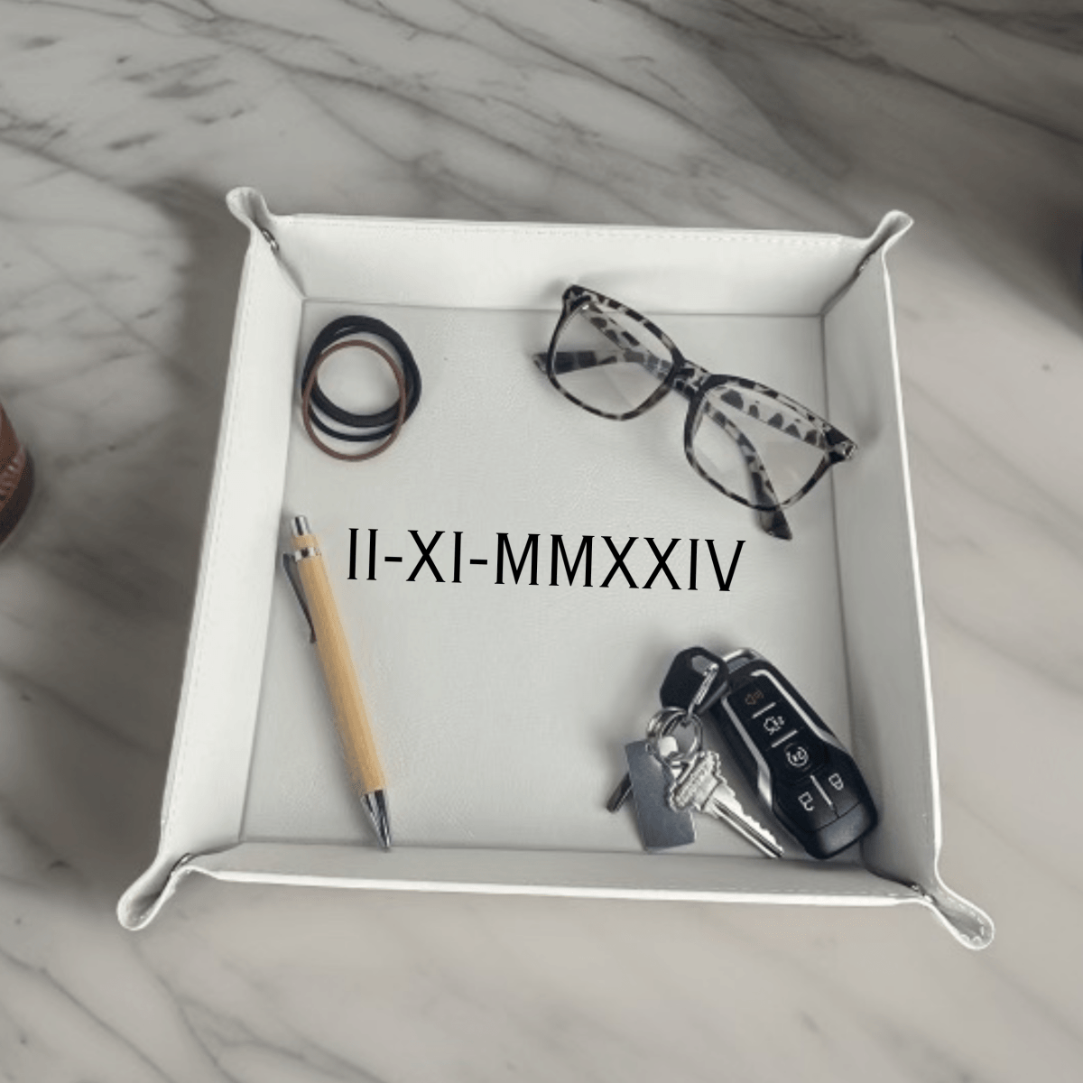 Personalized Anniversary Bliss Jewelry Tray for her, Customized Gifts for Women by Groovy Girl Gifts