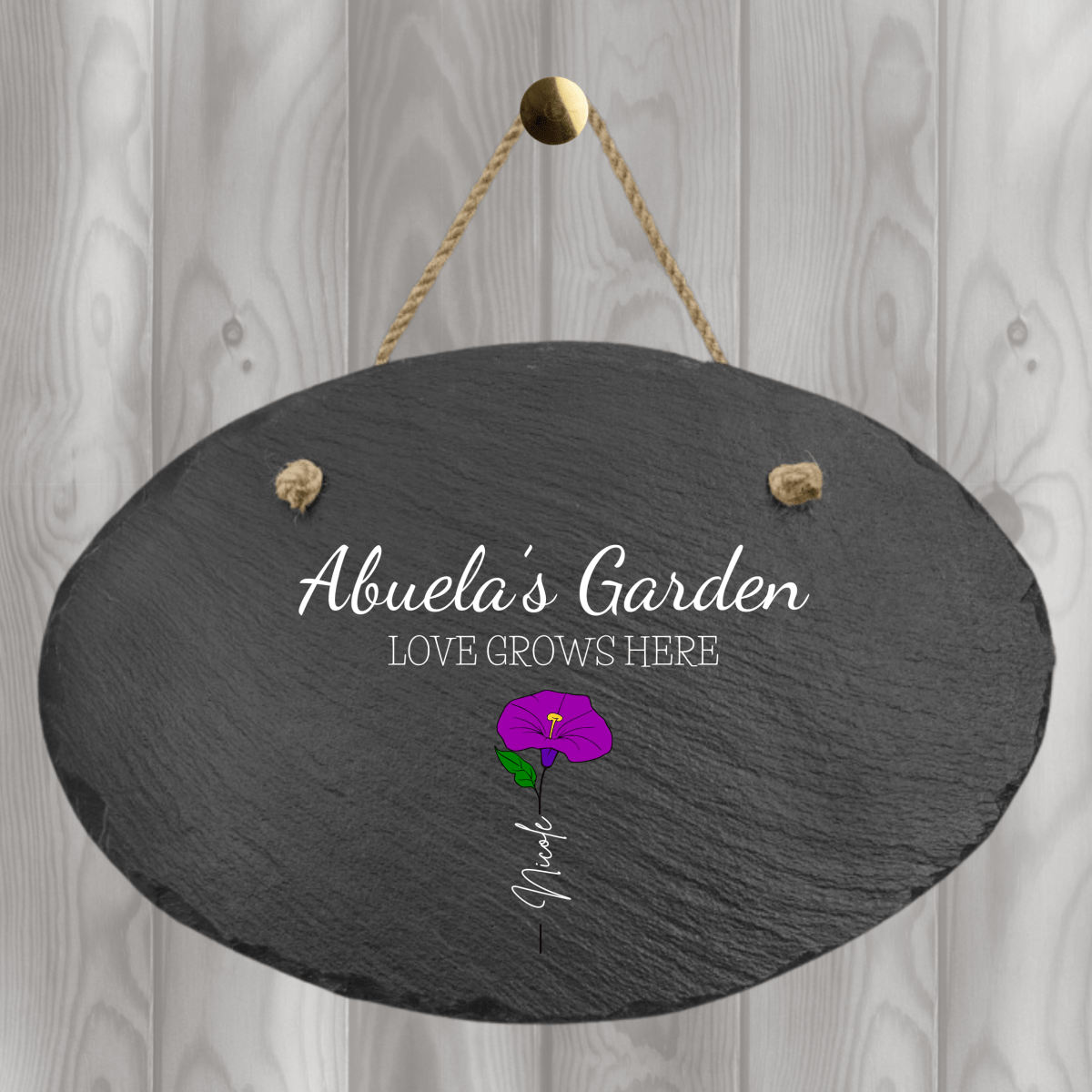Personalized Custom Mother's Garden Sign for her, Customized Gifts for Women by Groovy Girl Gifts