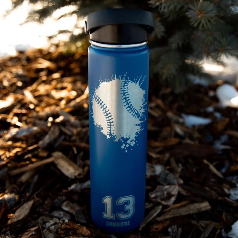 Water Bottle 24oz Grunge Baseball Bottle