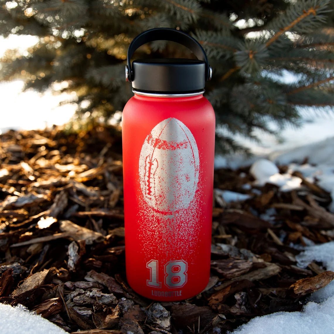 Water Bottle 32oz Football Water Bottle