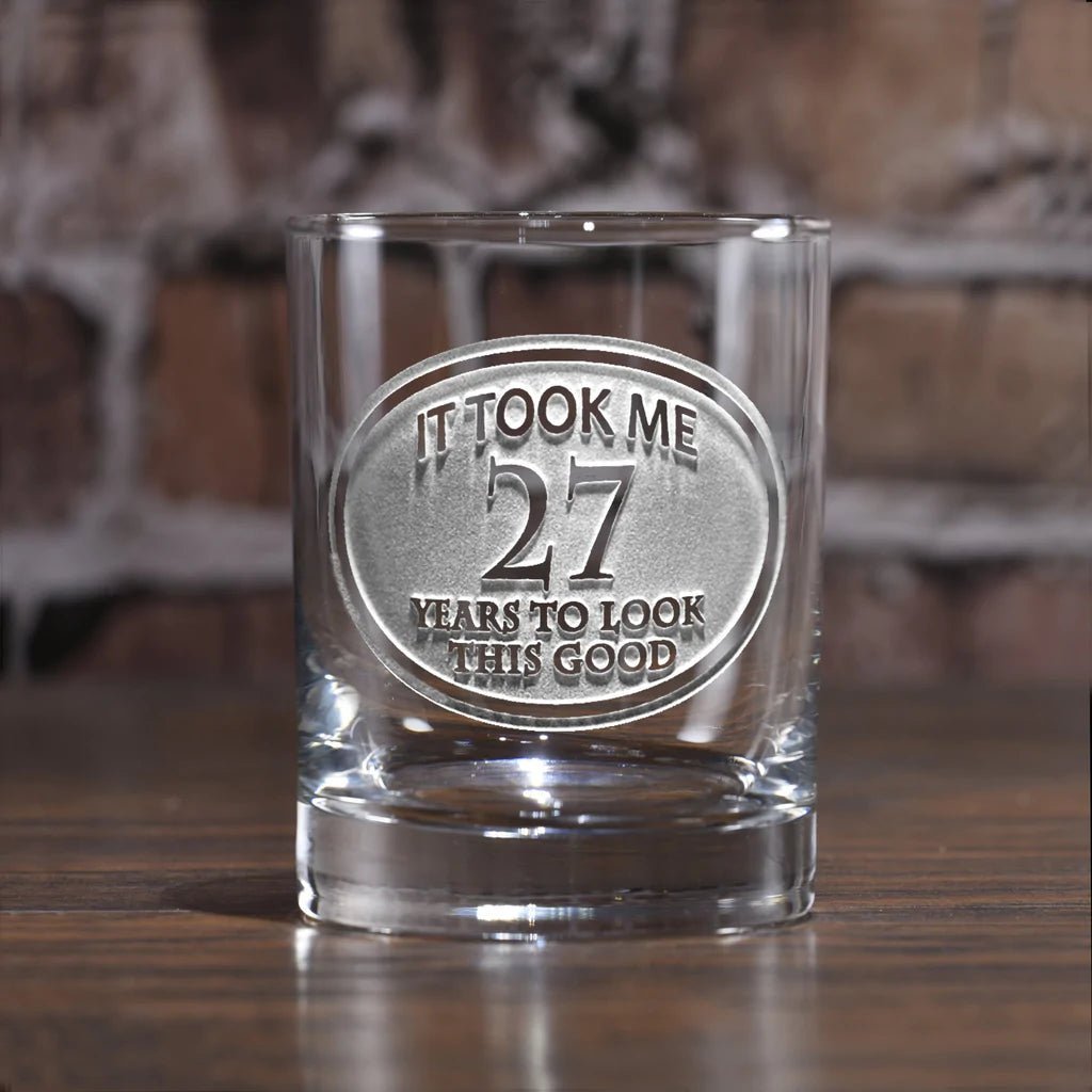 Whiskey Glass Engraved Birthday Whiskey Glass
