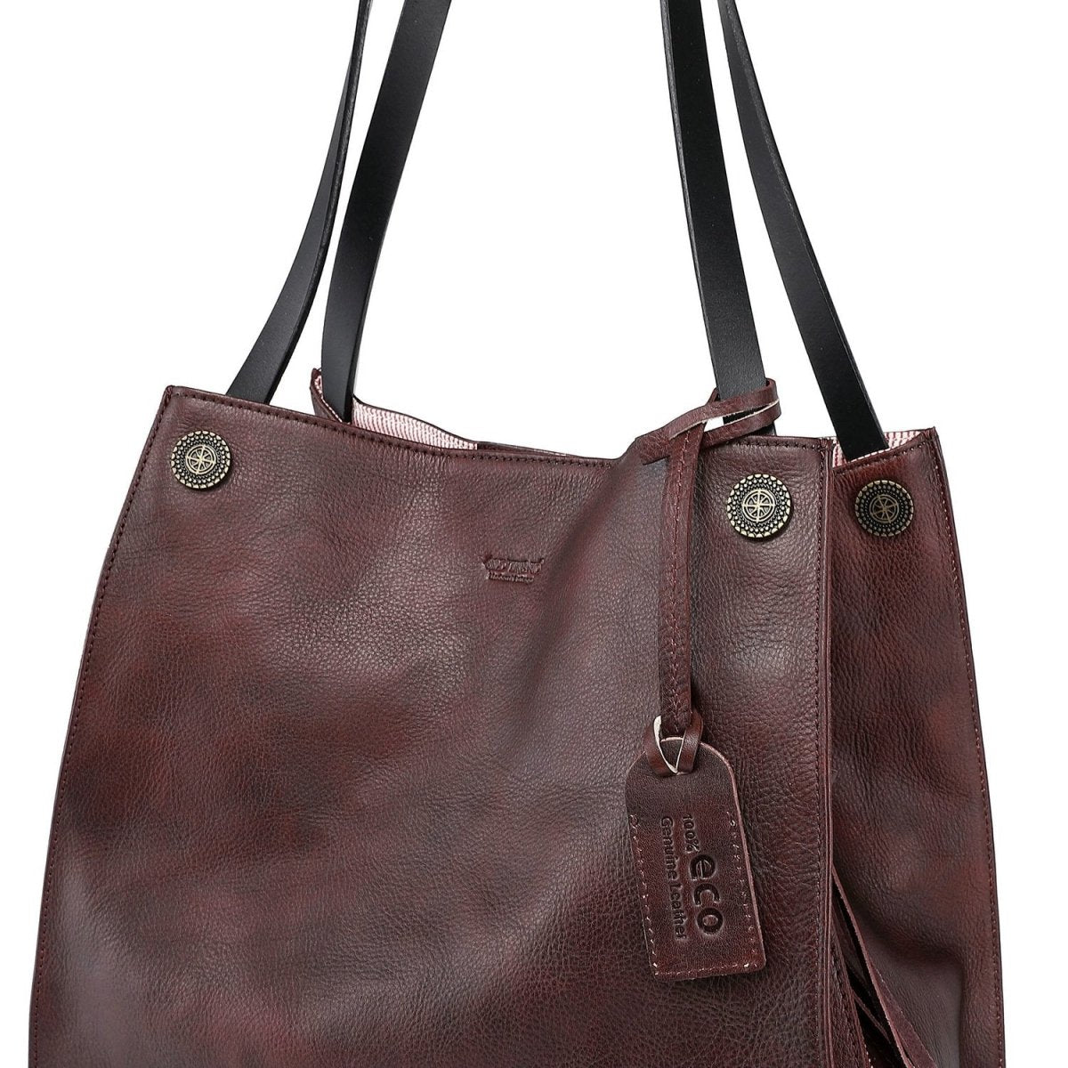 Personalized Daisy Leather Tote for her, Customized Gifts for Women by Groovy Girl Gifts