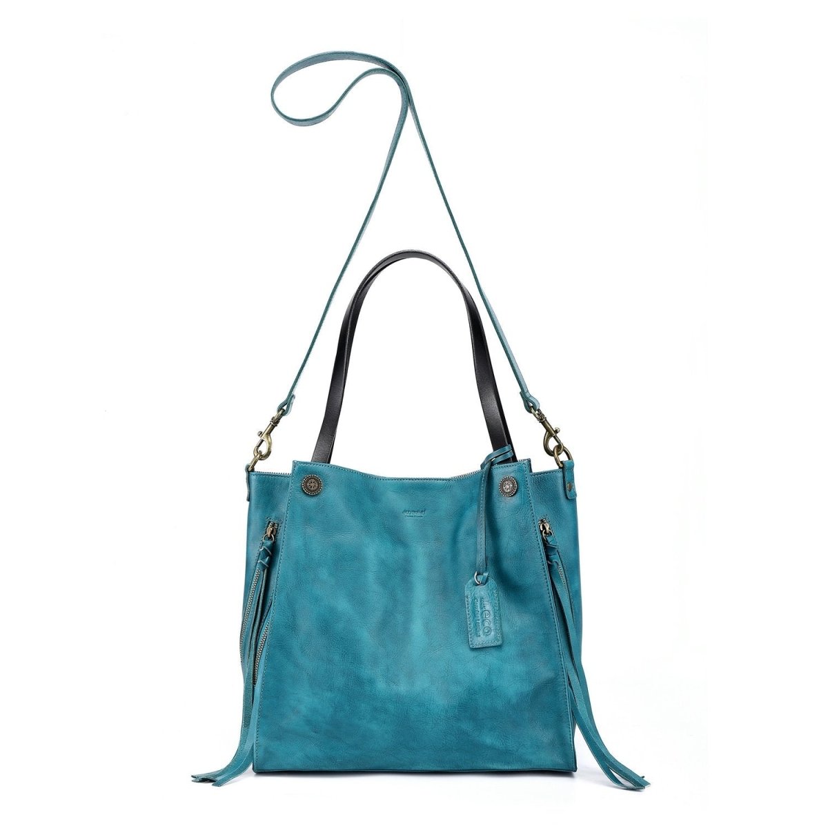 Personalized Daisy Leather Tote for her, Customized Gifts for Women by Groovy Girl Gifts