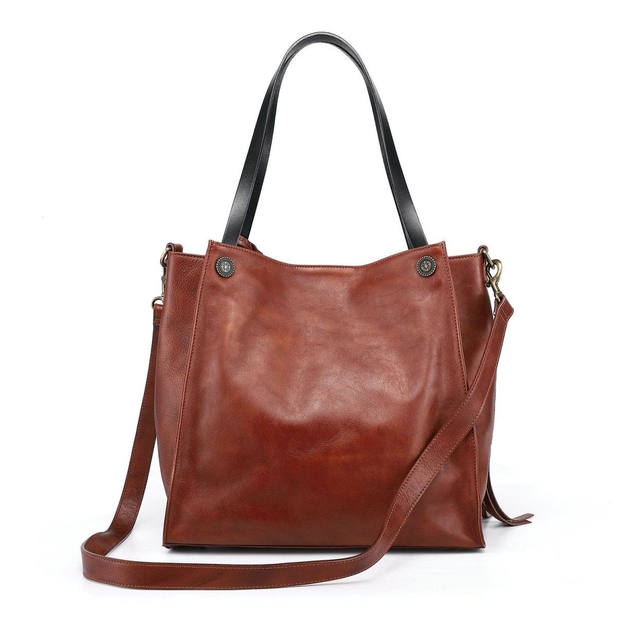 Personalized Daisy Leather Tote for her, Customized Gifts for Women by Groovy Girl Gifts