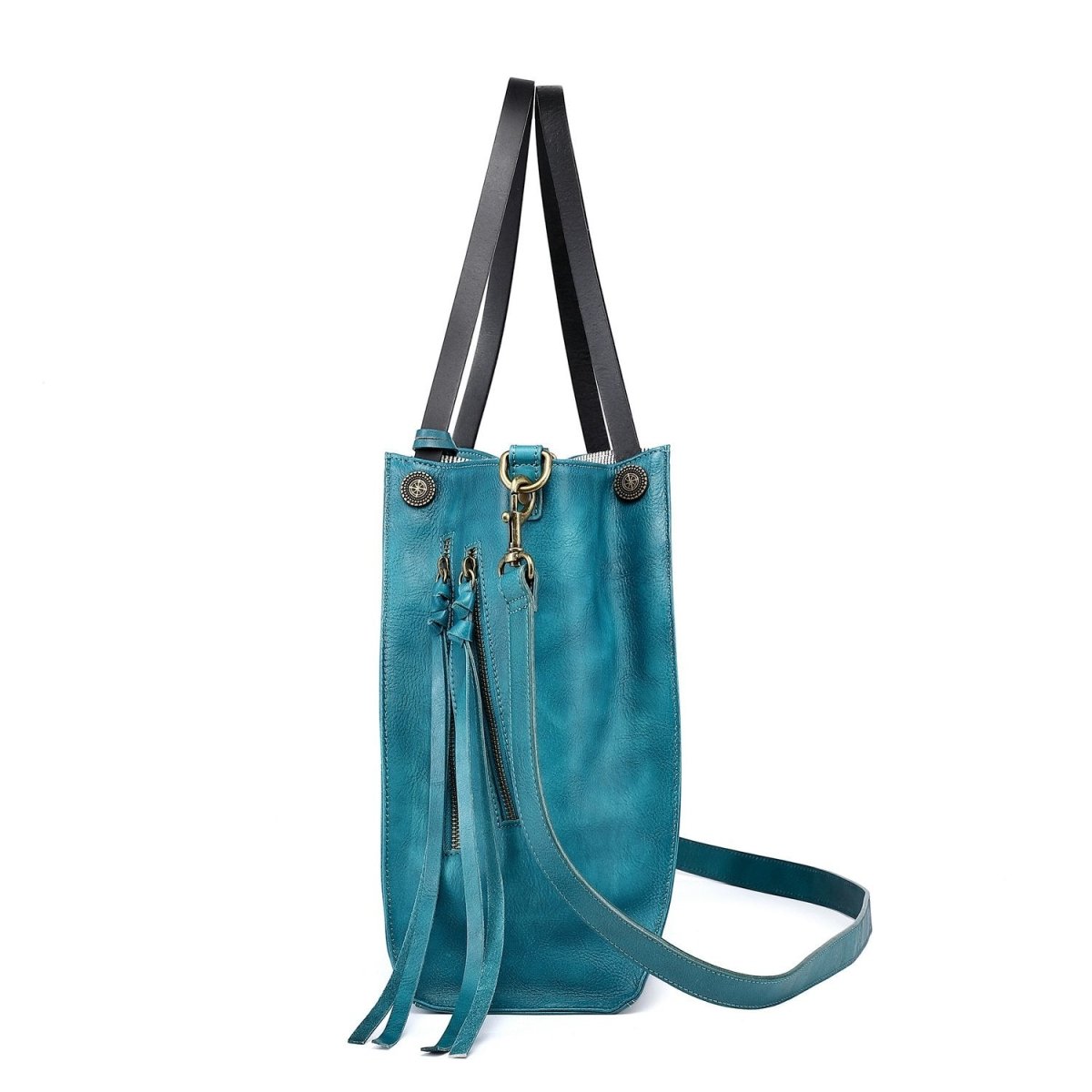 Personalized Daisy Leather Tote for her, Customized Gifts for Women by Groovy Girl Gifts