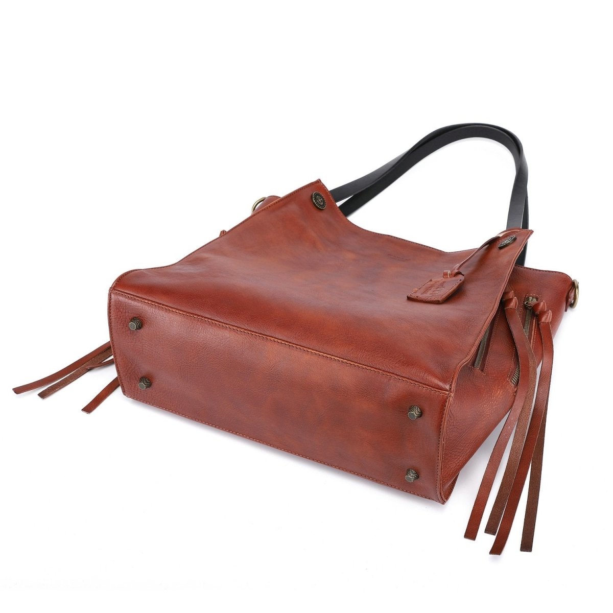 Personalized Daisy Leather Tote for her, Customized Gifts for Women by Groovy Girl Gifts