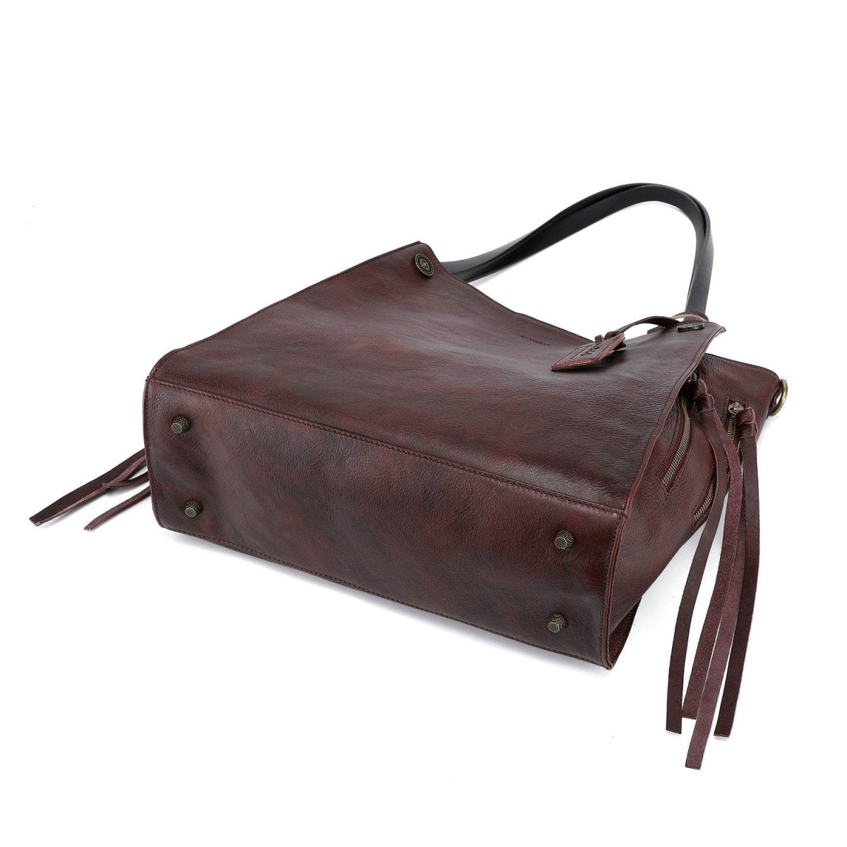 Personalized Daisy Leather Tote for her, Customized Gifts for Women by Groovy Girl Gifts