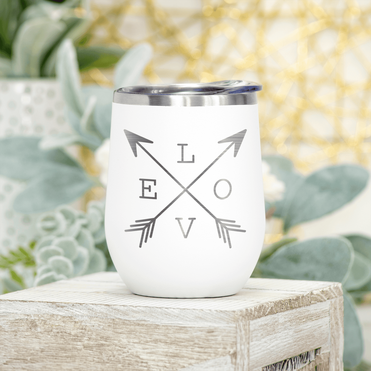 Lovers Arrow Wine Tumbler