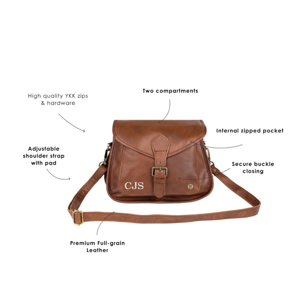 Bags & Luggage - Women's Bags - Crossbody Bags Leather Saddle Bag