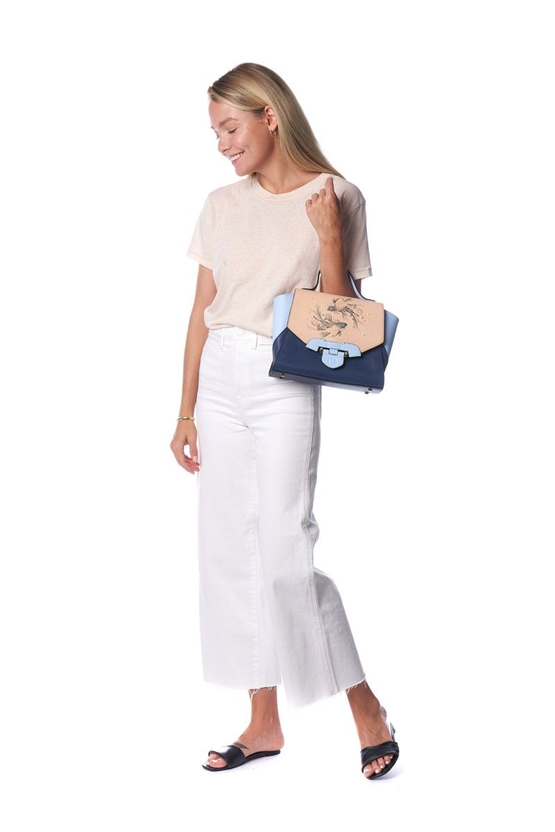 Bags & Luggage - Women's Bags - Top-Handle Bags Fish Small Blue Satchel