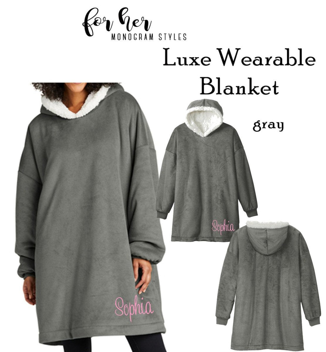 Blanket Monogrammed Blanket Poncho