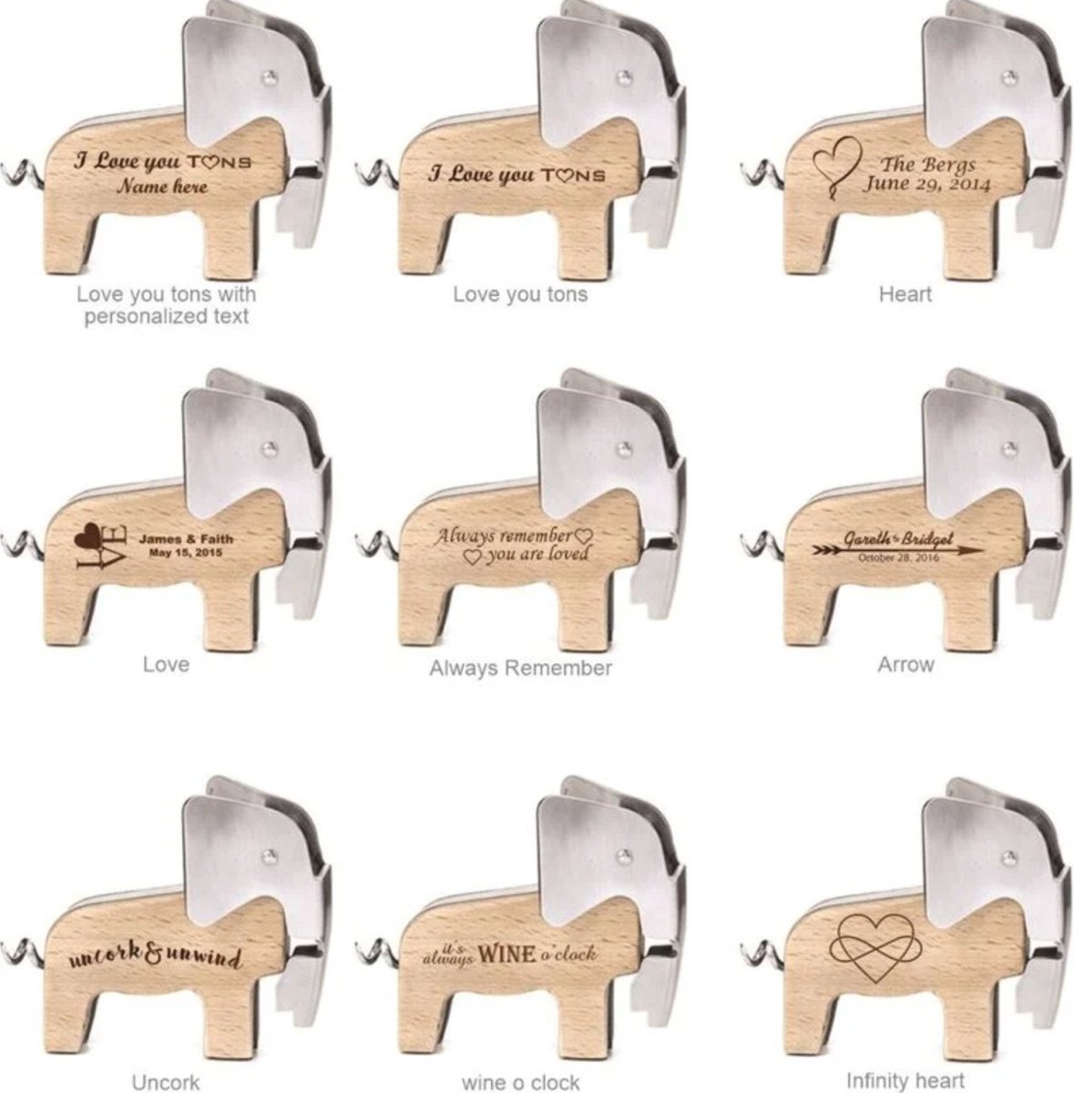 Bottle Openers Elephant Sized Corkscrew