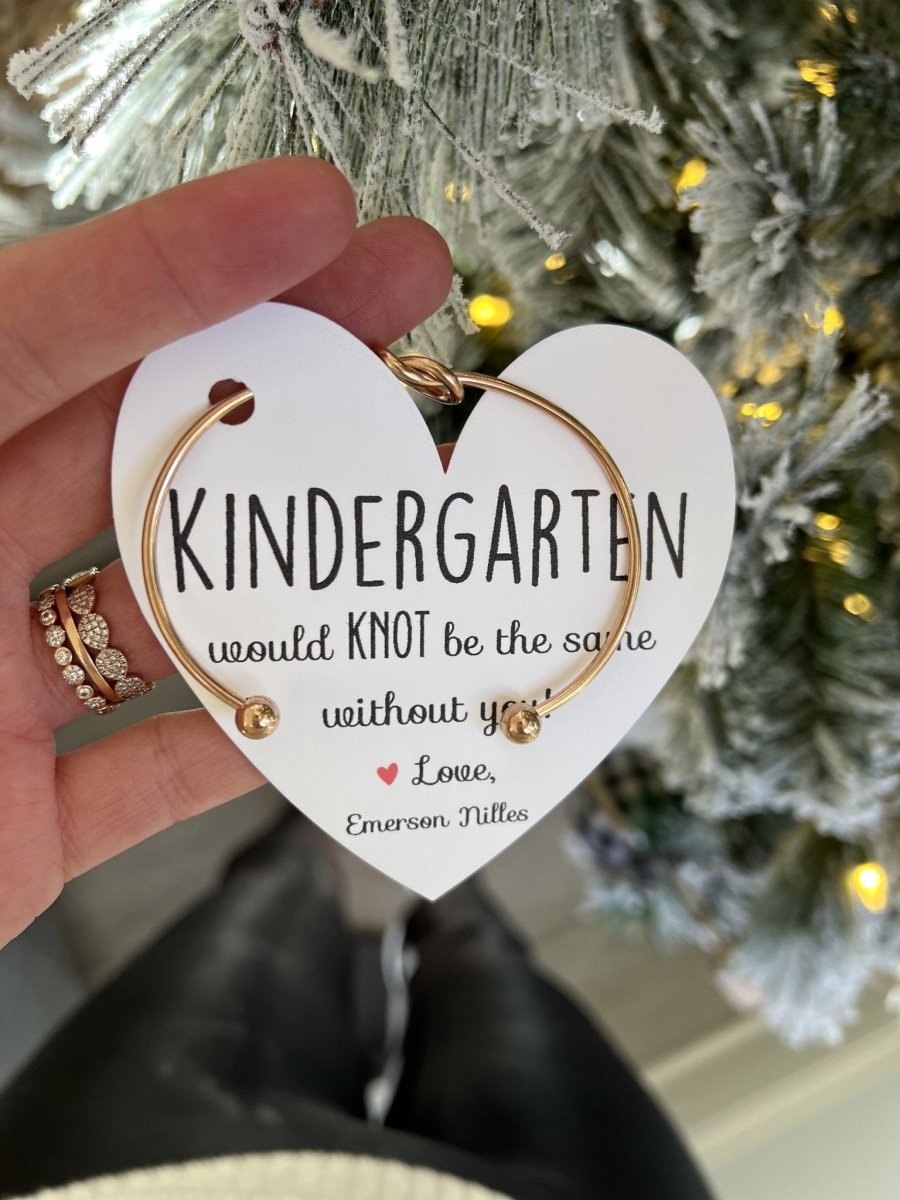 Bracelet Knot Bangle & Heart Card