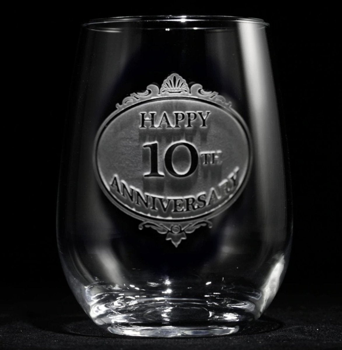Drinkware 10th Anniversary Wine Glass