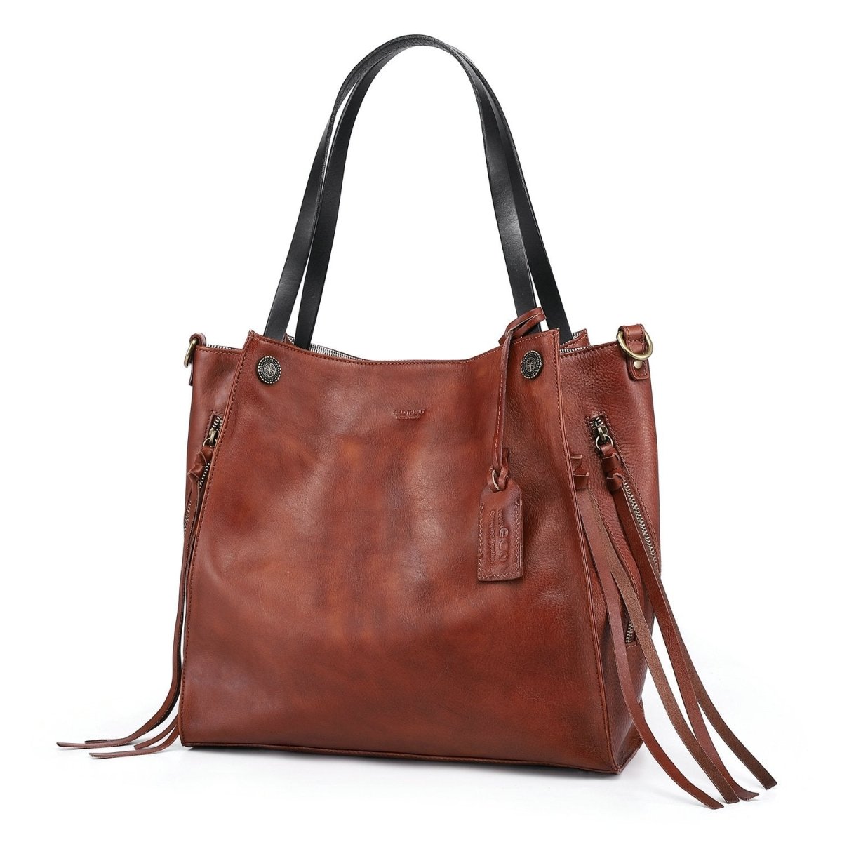 Personalized Daisy Leather Tote for her, Customized Gifts for Women by Groovy Girl Gifts