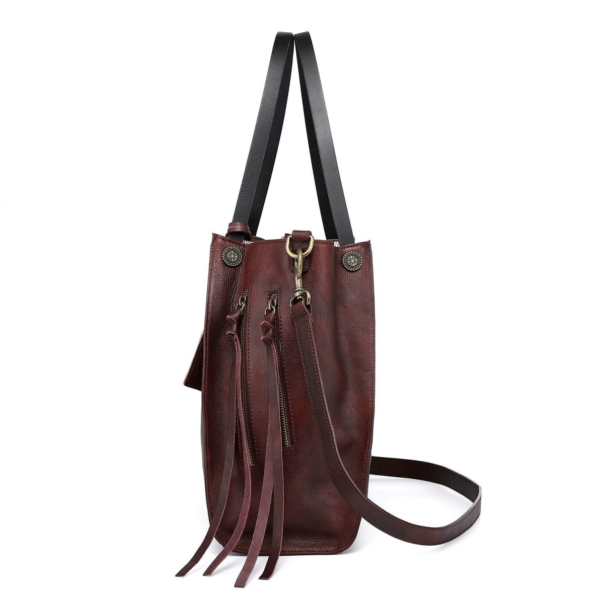 Personalized Daisy Leather Tote for her, Customized Gifts for Women by Groovy Girl Gifts