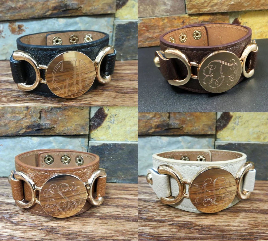 Monogrammed Cuff Bracelet