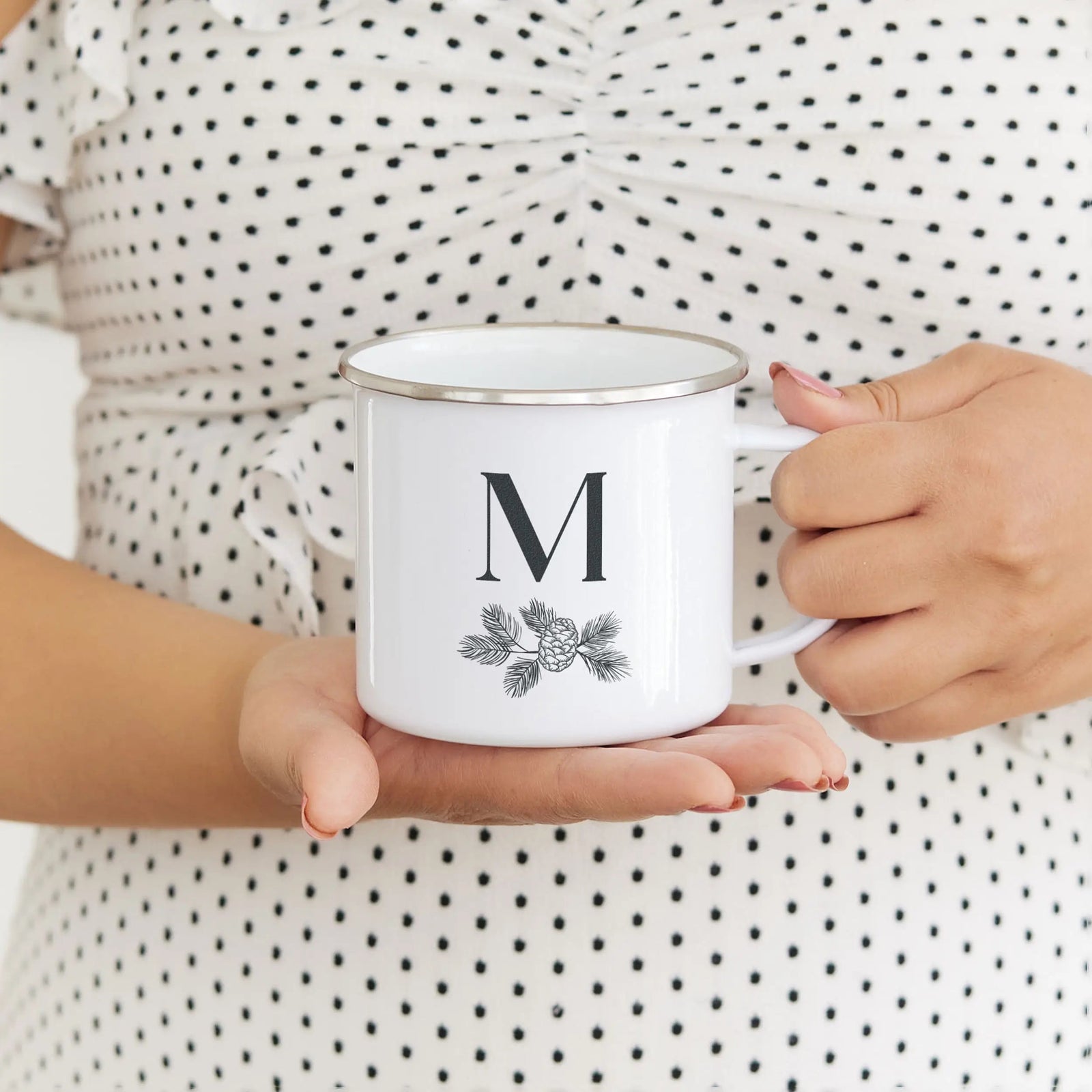 Mugs Blush Initial Personalized Coffee Mug