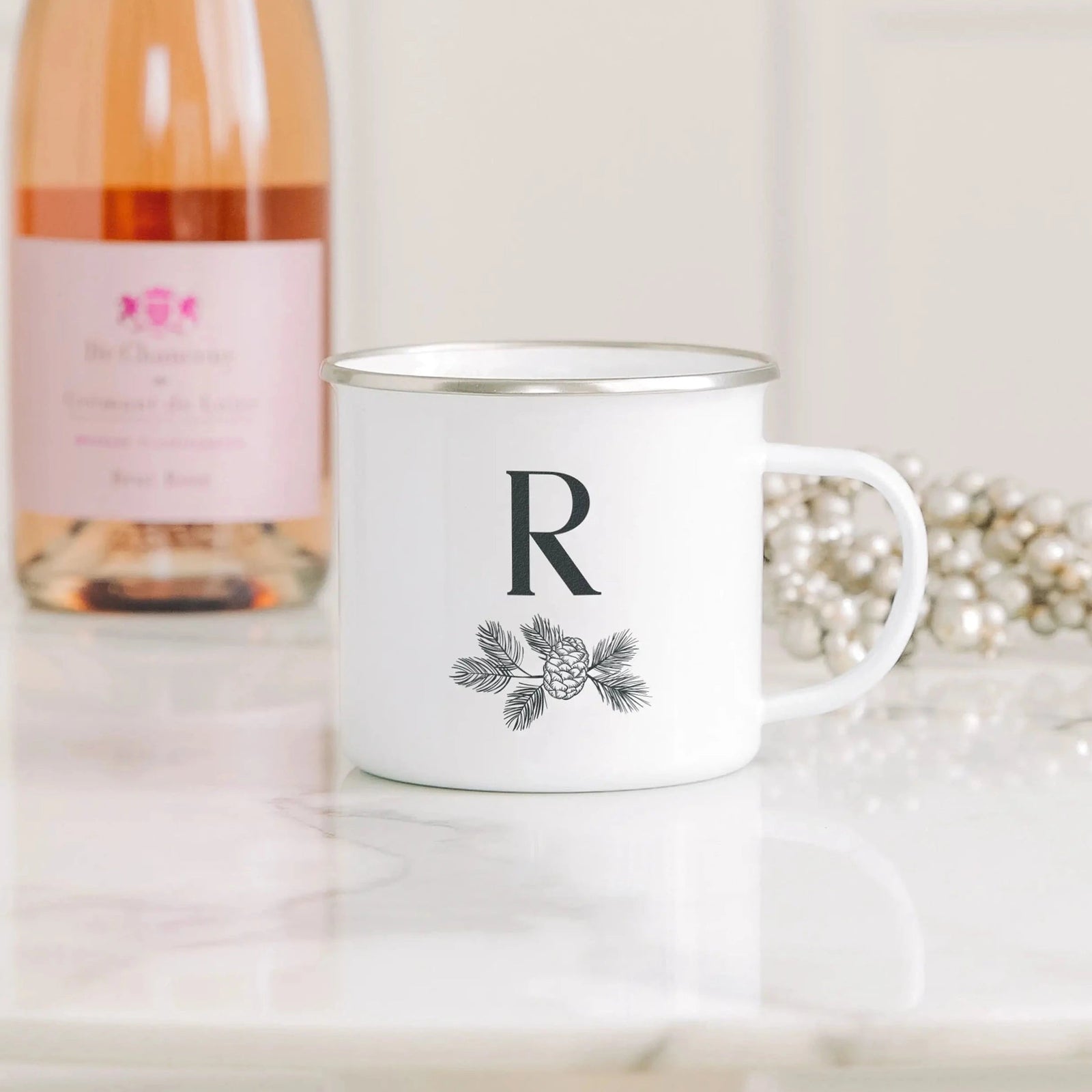 Mugs Blush Initial Personalized Coffee Mug
