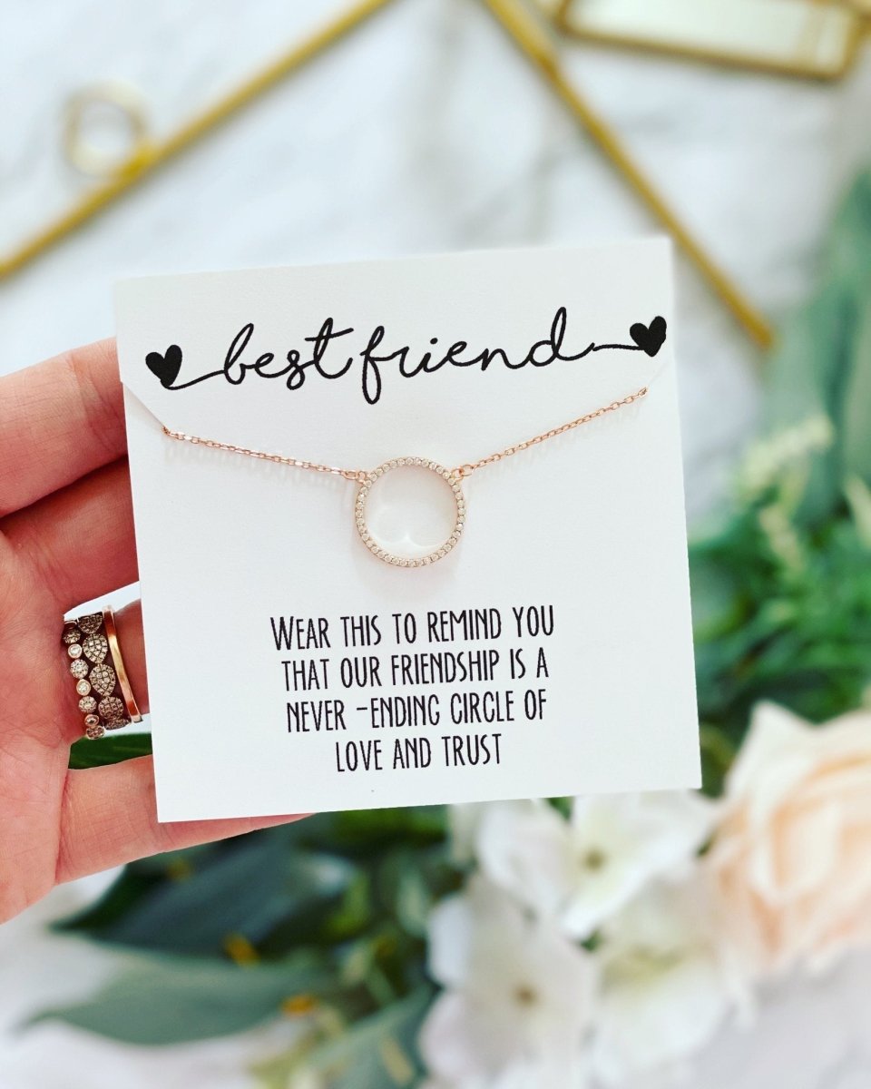 Necklaces Best Friend Circle Pendant Necklace