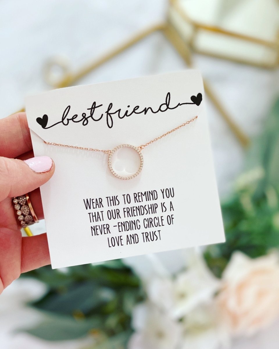 Necklaces Best Friend Circle Pendant Necklace