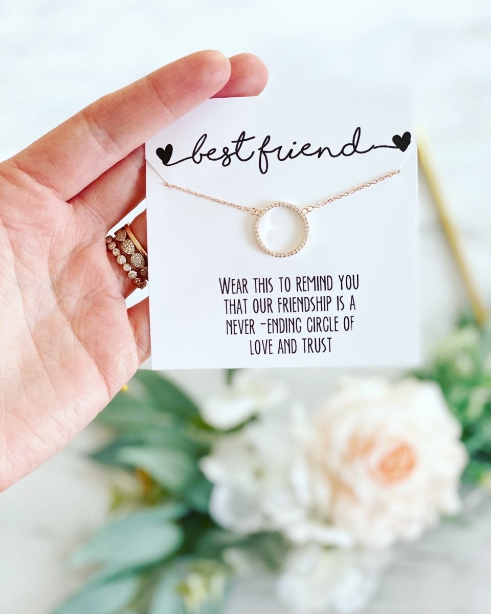 Necklaces Best Friend Circle Pendant Necklace