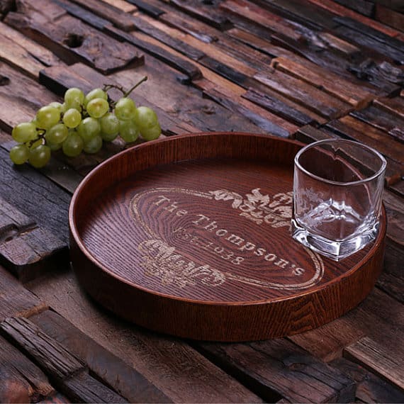 Serving Tray Engraved Wood Serving Tray