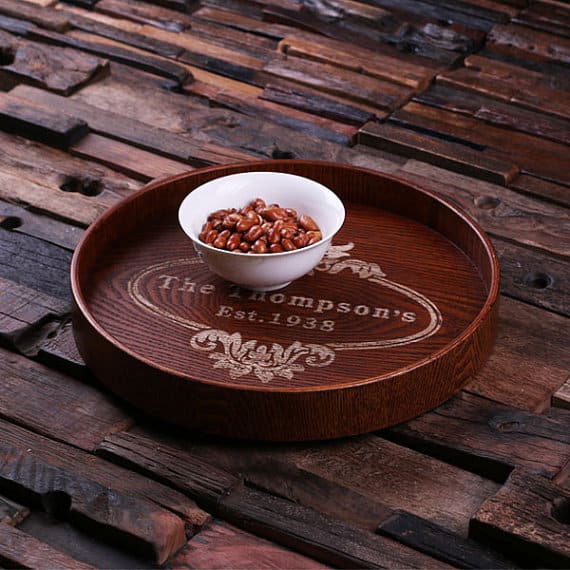 Serving Tray Engraved Wood Serving Tray