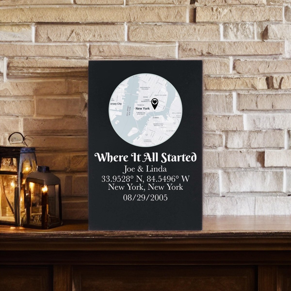 Personalized Love's Starting Point Sign for her, Customized Gifts for Women by Groovy Girl Gifts