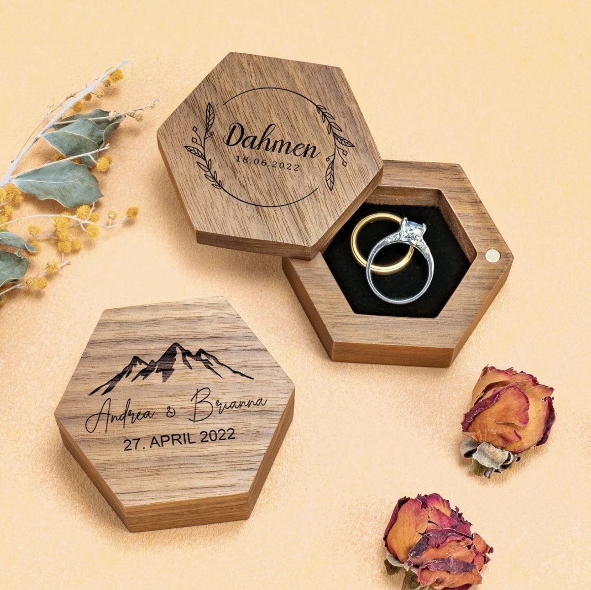wedding ring box HoneyBee Mine Ring Box