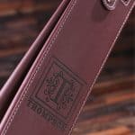 wine holder PERSONALIZED SINGLE BOTTLE WINE HOLDER/POUCH – BROWN LEATHER