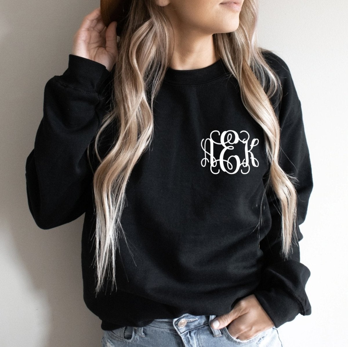 Women's Fashion - Women's Clothing - Tops & Tees - T-Shirts Monogrammed Sweatshirt