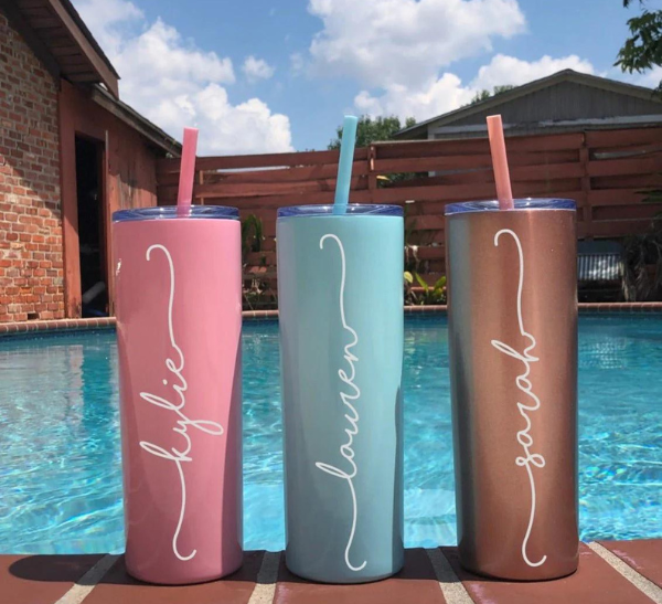 Tumblers with straws