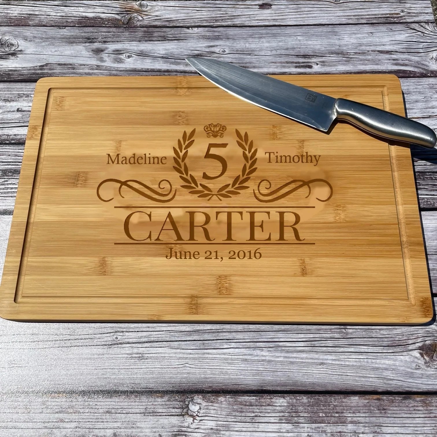  5 Year Anniversary Cutting Board Gift for Him,5 Year  Anniversary Wedding Gifts for Her,5 Year Marriage Anniversary Couples Gifts  for Husband Wife Friends: Home & Kitchen