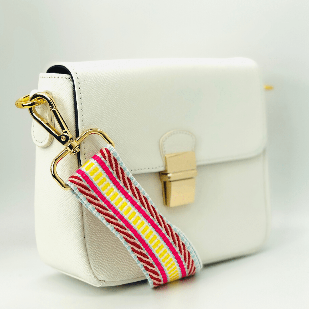 Personalized Tiny Leather Handbag - White (Option 2) for her, Customized Gifts for Women by Groovy Girl Gifts