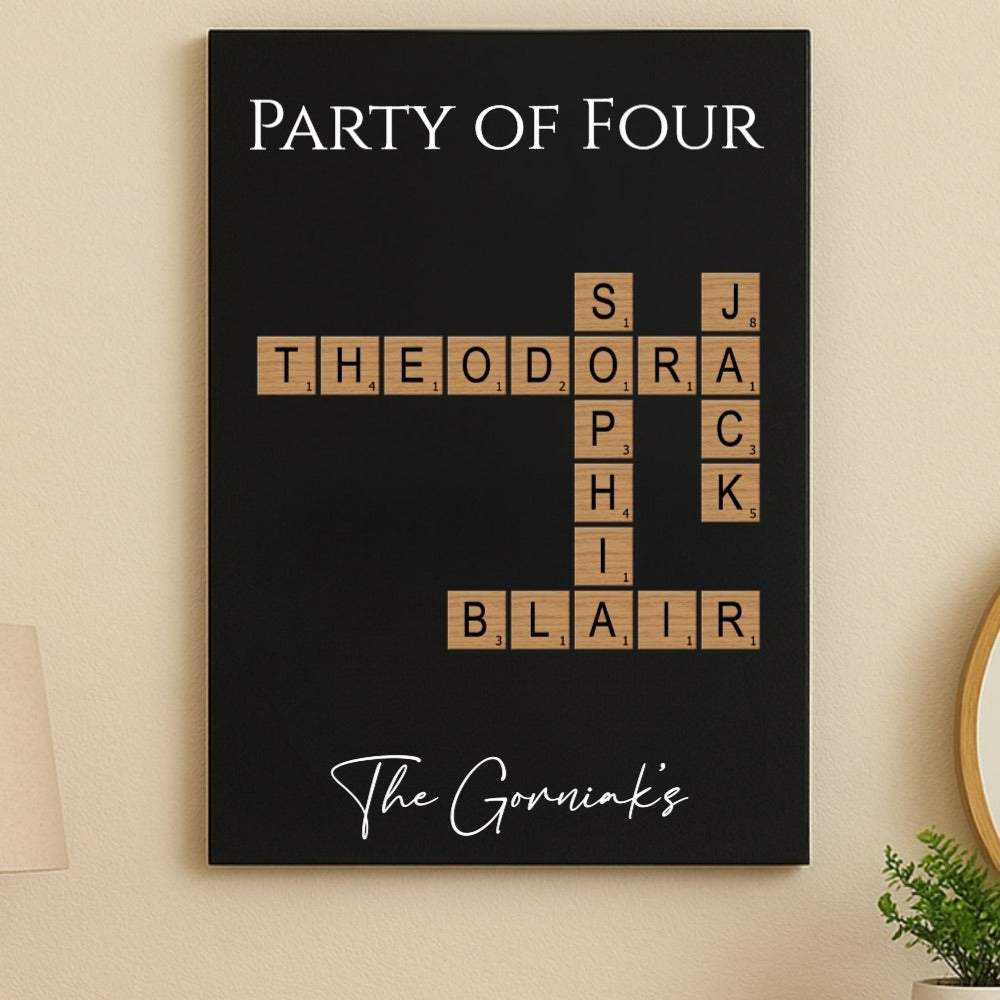 Our Family Crossword Sign